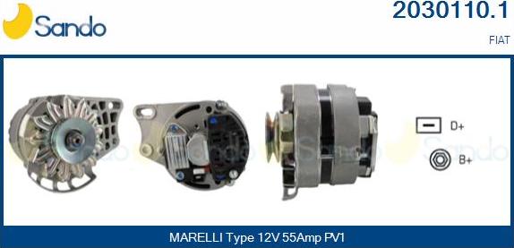 Sando 2030110.1 - Alternator autospares.lv