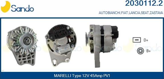 Sando 2030112.2 - Alternator autospares.lv