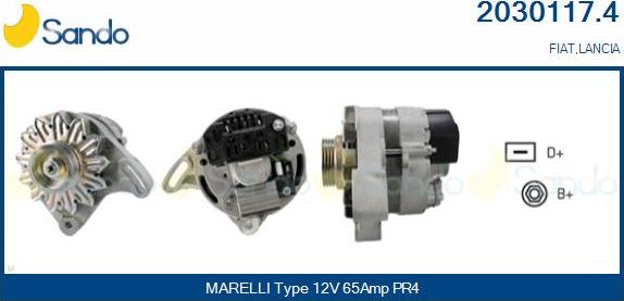 Sando 2030117.4 - Alternator autospares.lv