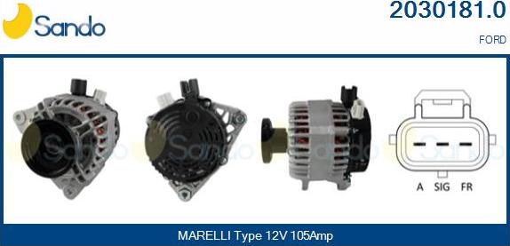 Sando 2030181.0 - Alternator autospares.lv