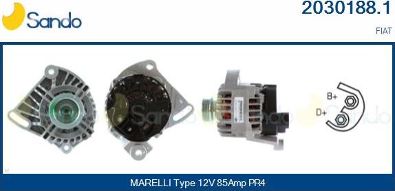 Sando 2030188.1 - Alternator autospares.lv