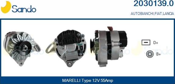 Sando 2030139.0 - Alternator autospares.lv