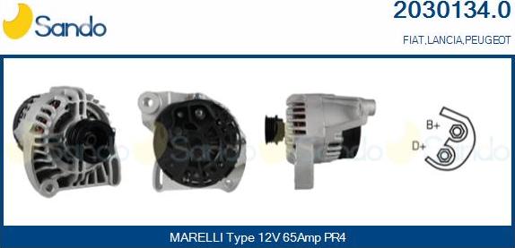 Sando 2030134.0 - Alternator autospares.lv