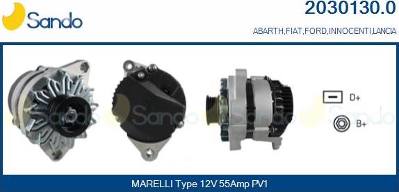 Sando 2030130.0 - Alternator autospares.lv