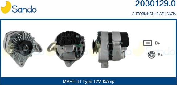 Sando 2030129.0 - Alternator autospares.lv