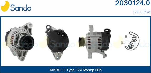 Sando 2030124.0 - Alternator autospares.lv