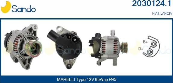 Sando 2030124.1 - Alternator autospares.lv