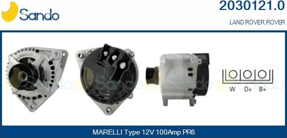 Sando 2030121.0 - Alternator autospares.lv