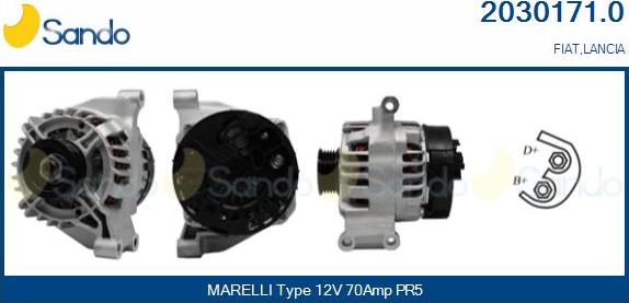 Sando 2030171.0 - Alternator autospares.lv