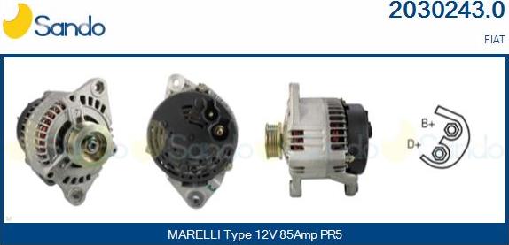 Sando 2030243.0 - Alternator autospares.lv