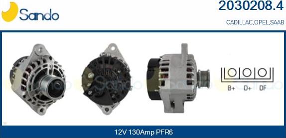 Sando 2030208.4 - Alternator autospares.lv