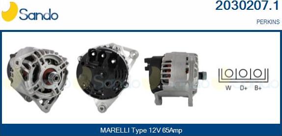 Sando 2030207.1 - Alternator autospares.lv