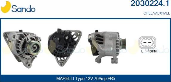 Sando 2030224.1 - Alternator autospares.lv