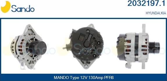 Sando 2032197.1 - Alternator autospares.lv