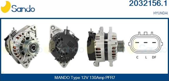 Sando 2032156.1 - Alternator autospares.lv