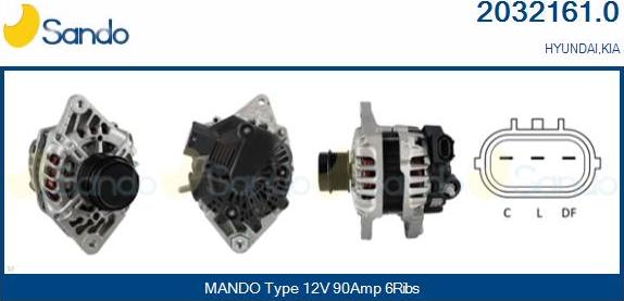 Sando 2032161.0 - Alternator autospares.lv