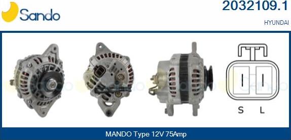 Sando 2032109.1 - Alternator autospares.lv