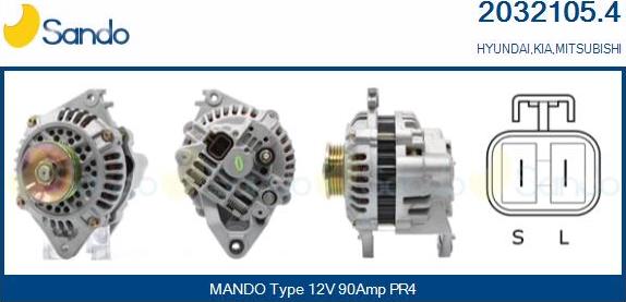 Sando 2032105.4 - Alternator autospares.lv