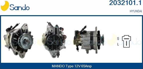 Sando 2032101.1 - Alternator autospares.lv