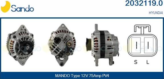 Sando 2032119.0 - Alternator autospares.lv