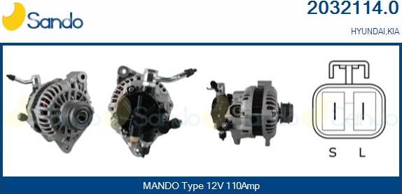 Sando 2032114.0 - Alternator autospares.lv