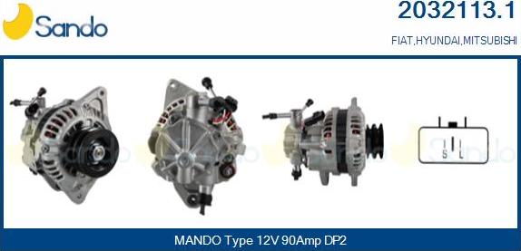 Sando 2032113.1 - Alternator autospares.lv