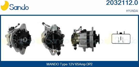 Sando 2032112.0 - Alternator autospares.lv