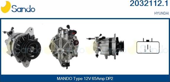 Sando 2032112.1 - Alternator autospares.lv