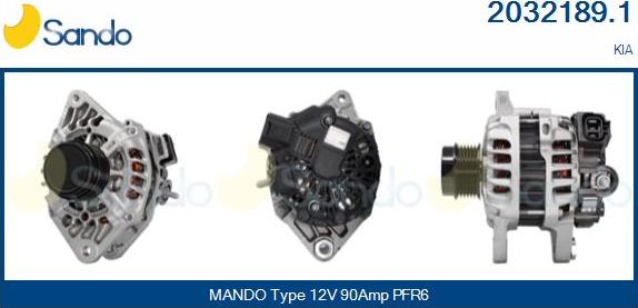 Sando 2032189.1 - Alternator autospares.lv