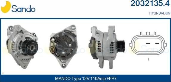 Sando 2032135.4 - Alternator autospares.lv