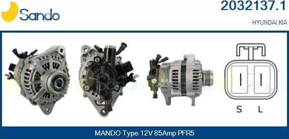 Sando 2032137.1 - Alternator autospares.lv