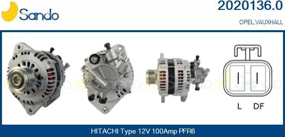 Sando 2020136.0 - Alternator autospares.lv