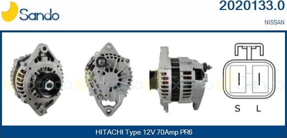 Sando 2020133.0 - Alternator autospares.lv