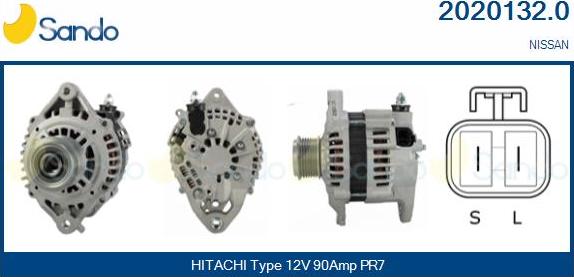 Sando 2020132.0 - Alternator autospares.lv