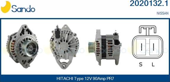 Sando 2020132.1 - Alternator autospares.lv