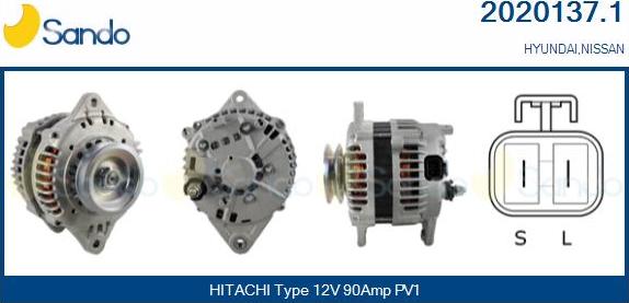 Sando 2020137.1 - Alternator autospares.lv