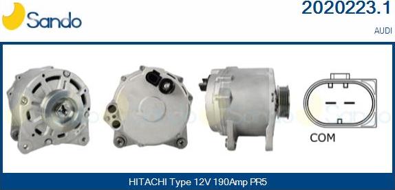 Sando 2020223.1 - Alternator autospares.lv