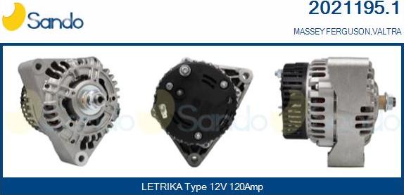 Sando 2021195.1 - Alternator autospares.lv