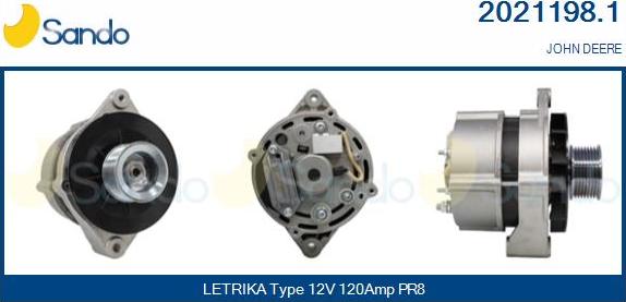 Sando 2021198.1 - Alternator autospares.lv