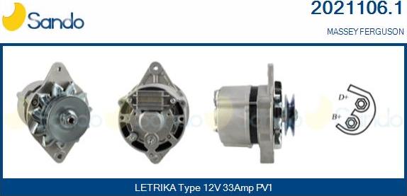 Sando 2021106.1 - Alternator autospares.lv