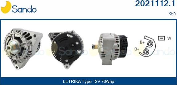 Sando 2021112.1 - Alternator autospares.lv