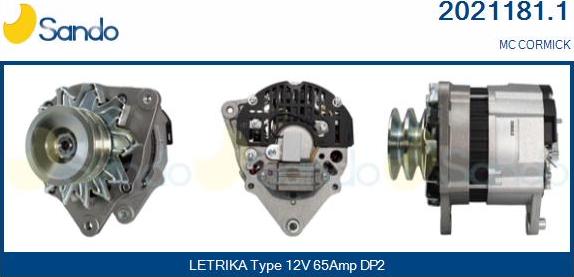 Sando 2021181.1 - Alternator autospares.lv