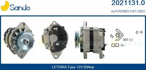 Sando 2021131.0 - Alternator autospares.lv