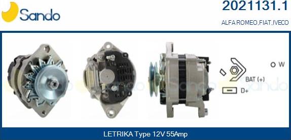 Sando 2021131.1 - Alternator autospares.lv