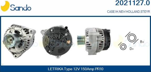 Sando 2021127.0 - Alternator autospares.lv