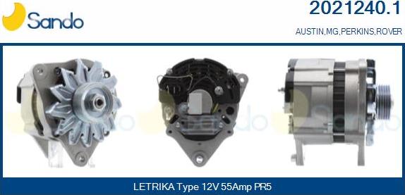 Sando 2021240.1 - Alternator autospares.lv