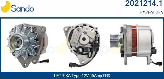 Sando 2021214.1 - Alternator autospares.lv