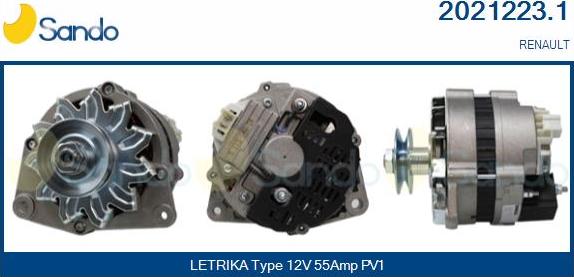 Sando 2021223.1 - Alternator autospares.lv