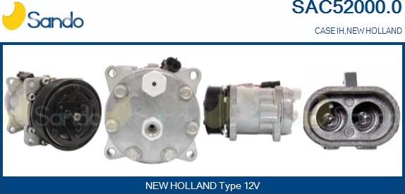 Sando SAC52000.0 - Compressor, air conditioning autospares.lv