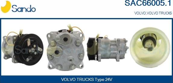 Sando SAC66005.1 - Compressor, air conditioning autospares.lv